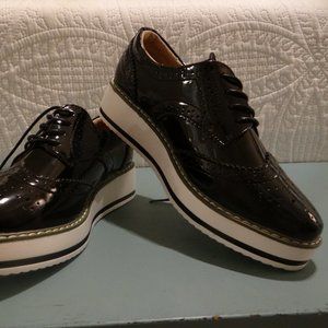 Wingtip Oxfords Lace-up Platform Shoes